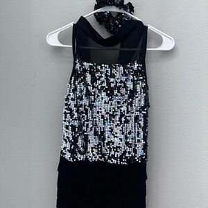 Weissman Black Sequin Dance Dress